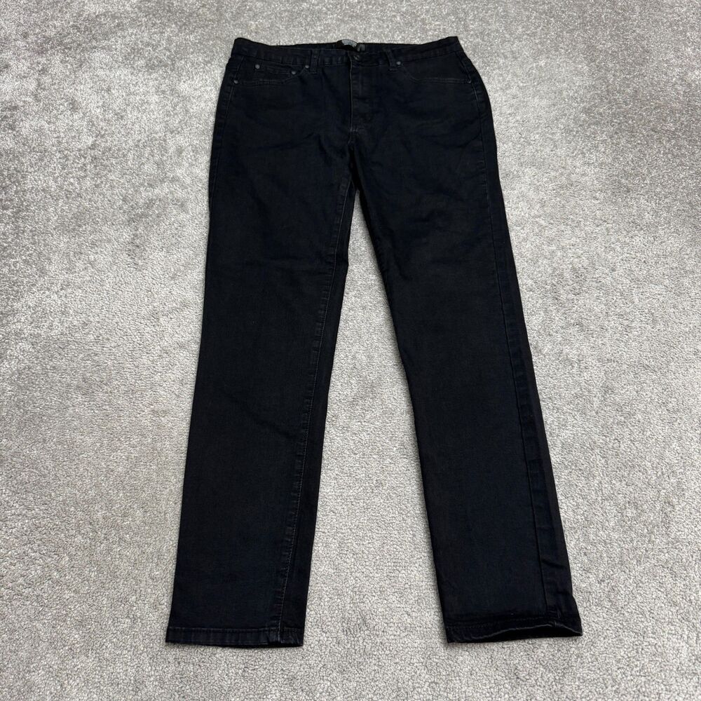 Monkey Ride Jeans Origanl Vintage Straight Leg Denim Womens 13/31 Black Stretch